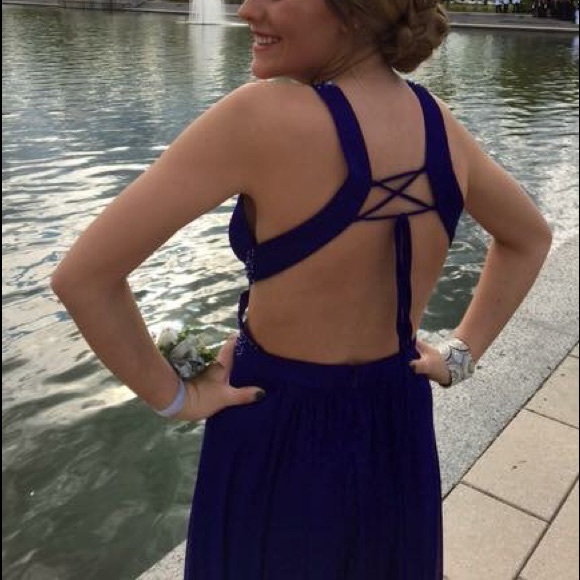 Deep purple prom dress - Picture 3 of 3